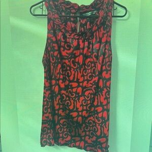 Stylish Red and Black Women's Top